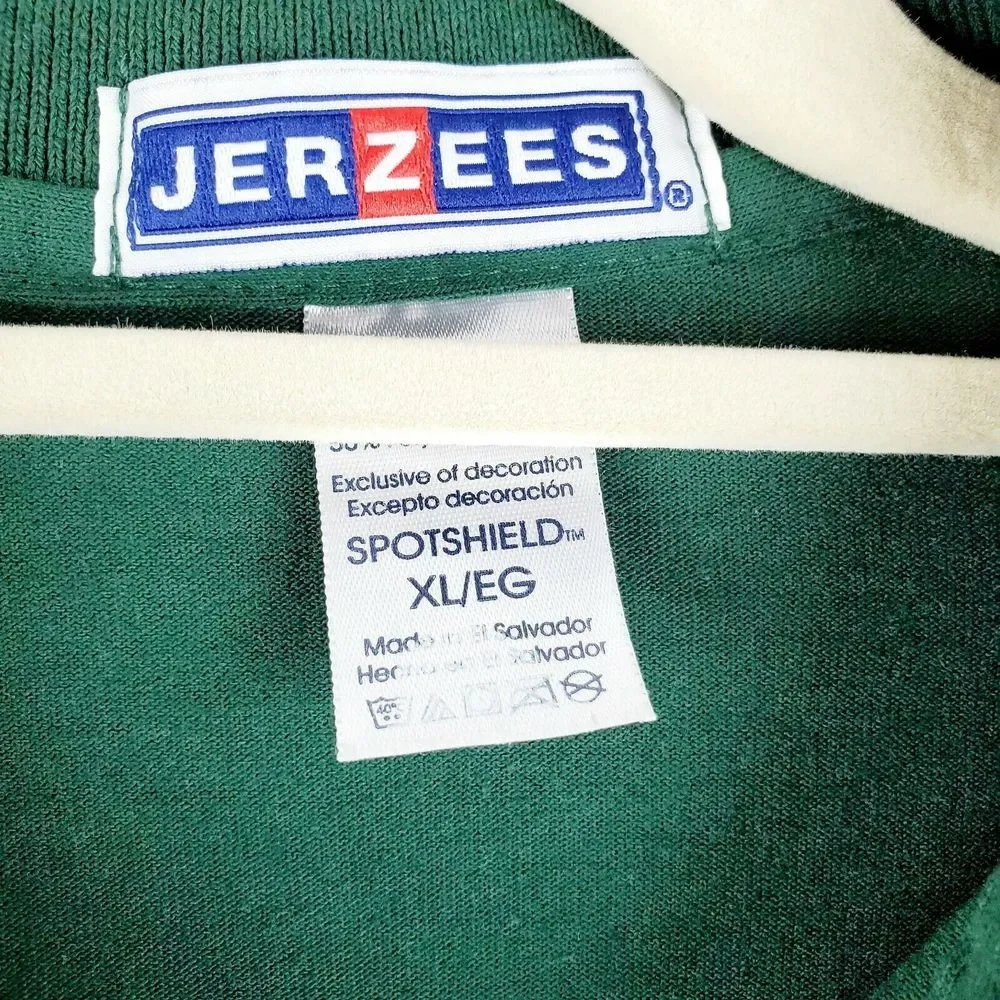 Jerzees Men's Hunter Green Cotton‎ Short Sleeve Polo Shirt Size XL